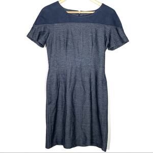 Tommy Hilfiger navy blue short sleeve knee length shift dress size 6 B113